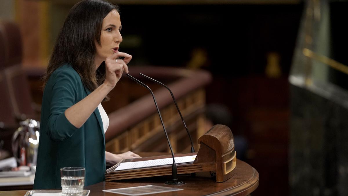 Ione Belarra, Podemos, en el Congreso. FOTO JOSÉ LUIS ROCA