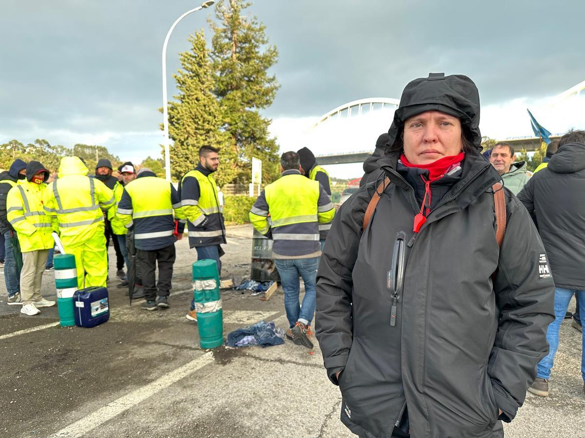 Rocío Calvín, en la protesta vespertina.