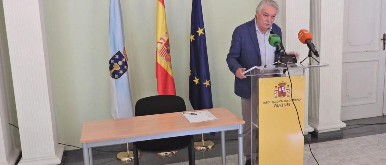 Emilio González Afonso, durante la presentación de los PGE 2023 para la provincia. |   // FERNANDO CASANOVA