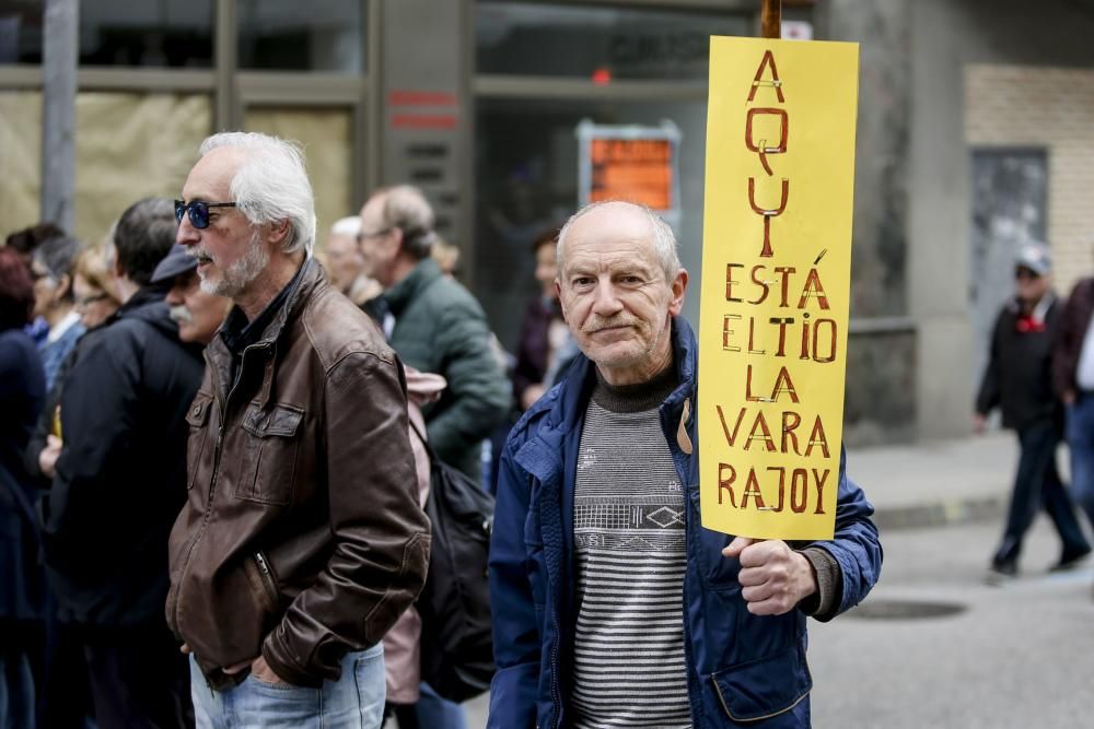 Protesta de pensionistas en Gijón