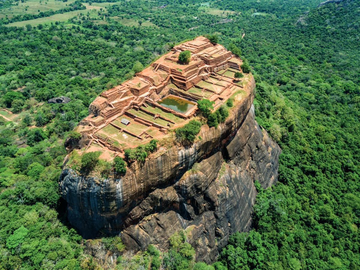 Vista aérea de Sigiriya, Sri Lanka