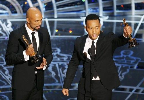 Legend and Common accept Oscars for best original song "Glory" from the film "Selma" at the 87th Academy Awards in Hollywood