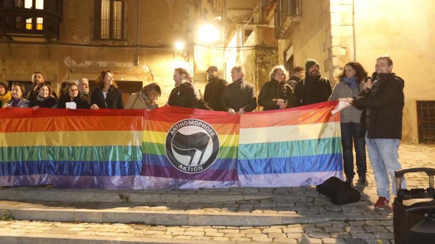 Un acte contra la discriminació sexual a Girona.