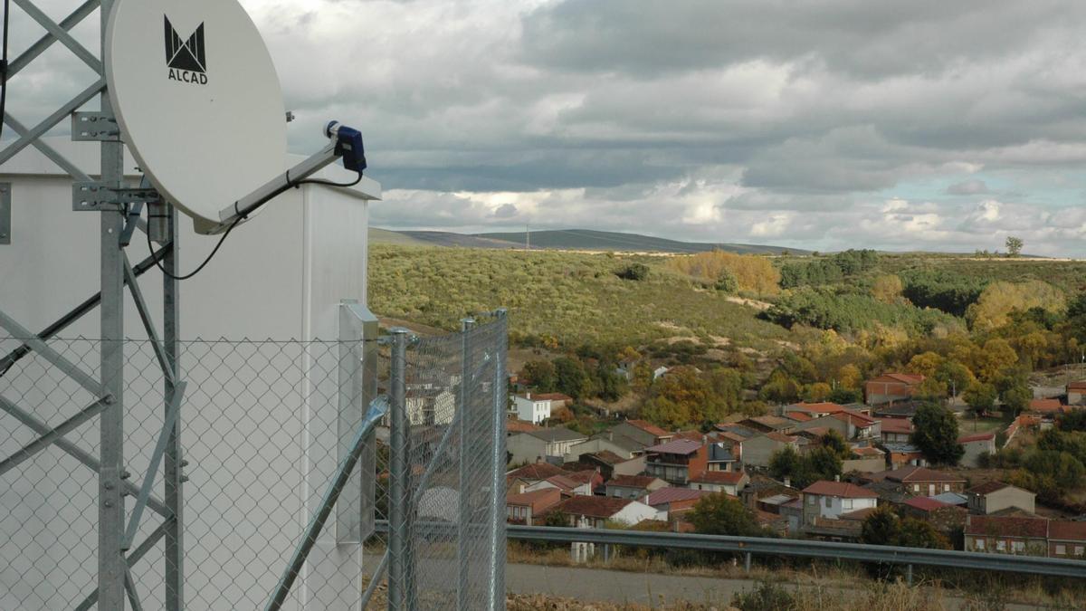 Repetidor de televisión en un municipio de aliste.