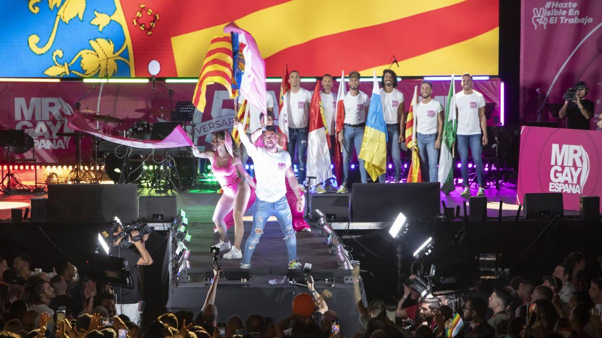 David Pérez, Mr Gay Comunitat Valenciana 2022 en la final de Mr Gay España en Madrid.