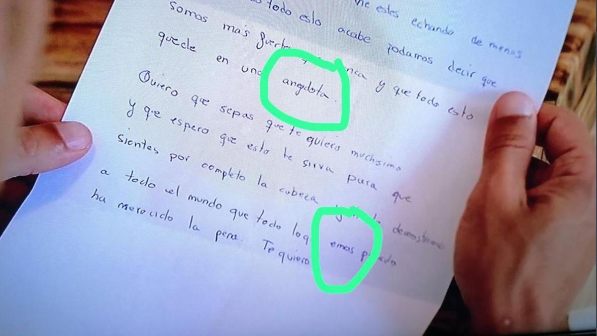 Las flagrantes faltas de ortografía de la pareja de Elche en 'La isla de las tentaciones'