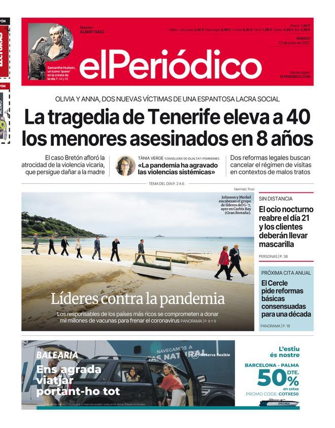La portada d’EL PERIÓDICO del 3 de juny del 2021