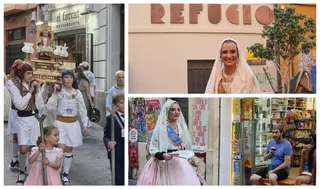 Las Fallas en la Procesión del barrio del Carmen