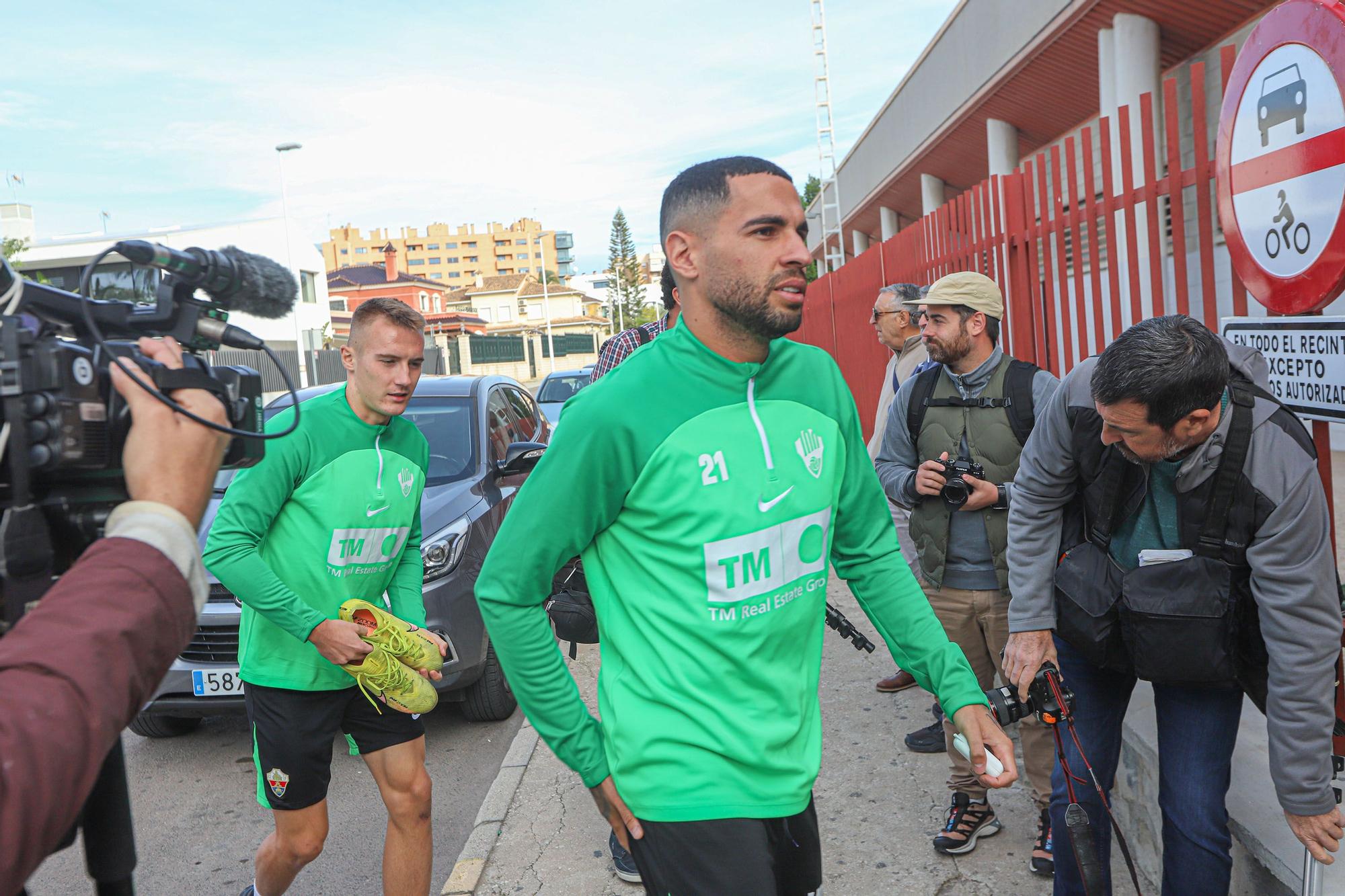 Primer entrenamiento de Machín como entrenador del Elche CF