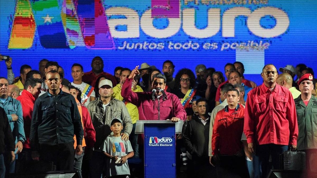 Maduro celebra la victoria.