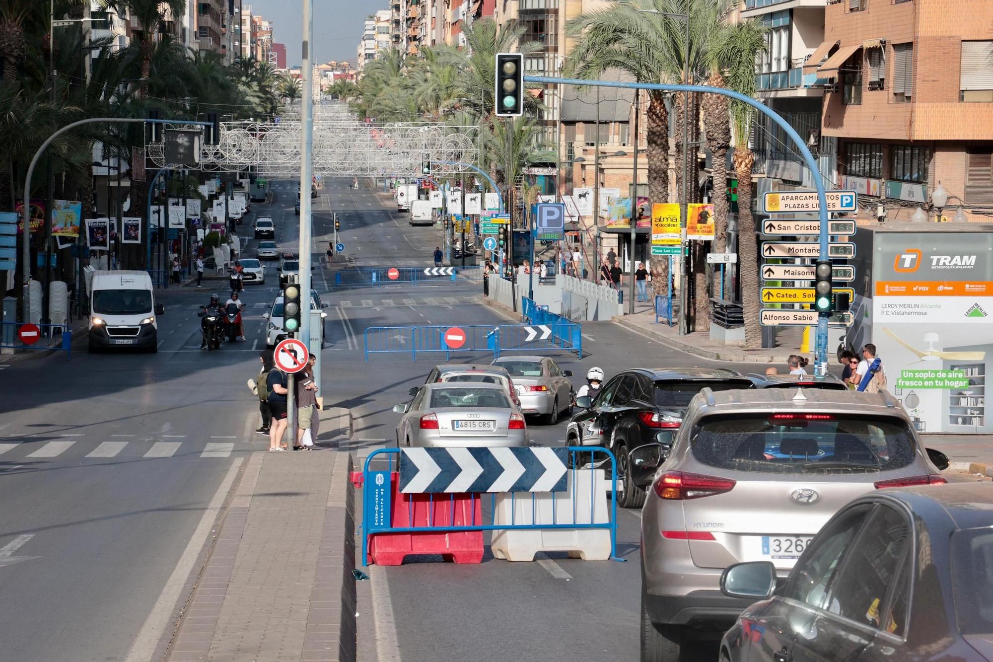 Primeros atascos en Alicante por las Hogueras 2025