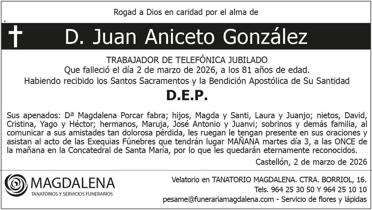 D. Juan Aniceto González