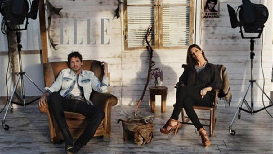 Sara Carbonero y Andrés Velencoso, en la revista Elle.