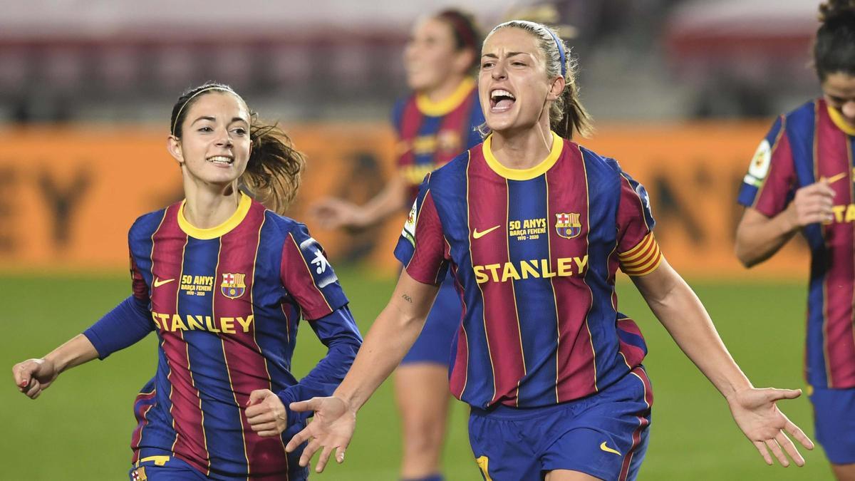 Alexia fue la primera mujer en marcar en el Camp Nou, en la goleada contra el Espanyol
