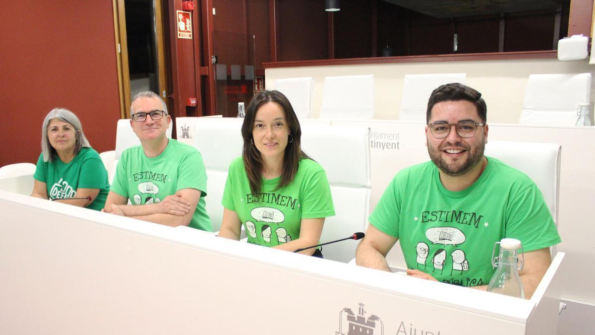 Los regidores y regidoras del grupo Compromís en Ontinyent.