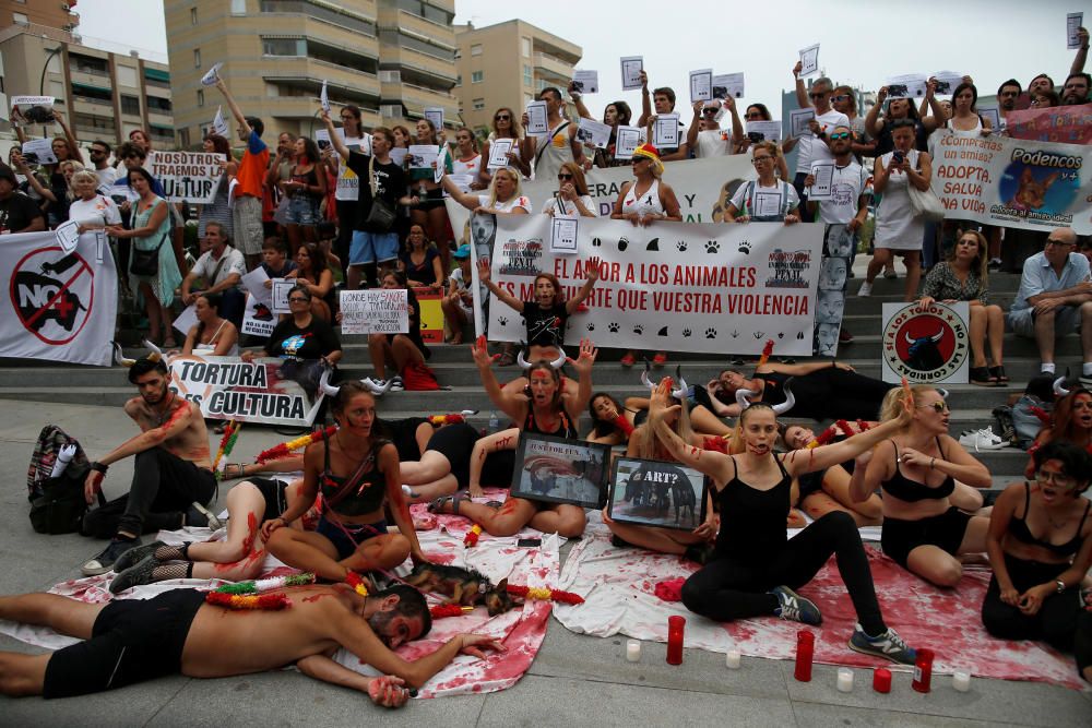 Manifestación antitaurina en Málaga