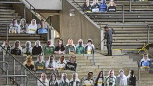 jdomenech53140056 a worker cleans the supporters tribune where portraits of fa200420102813