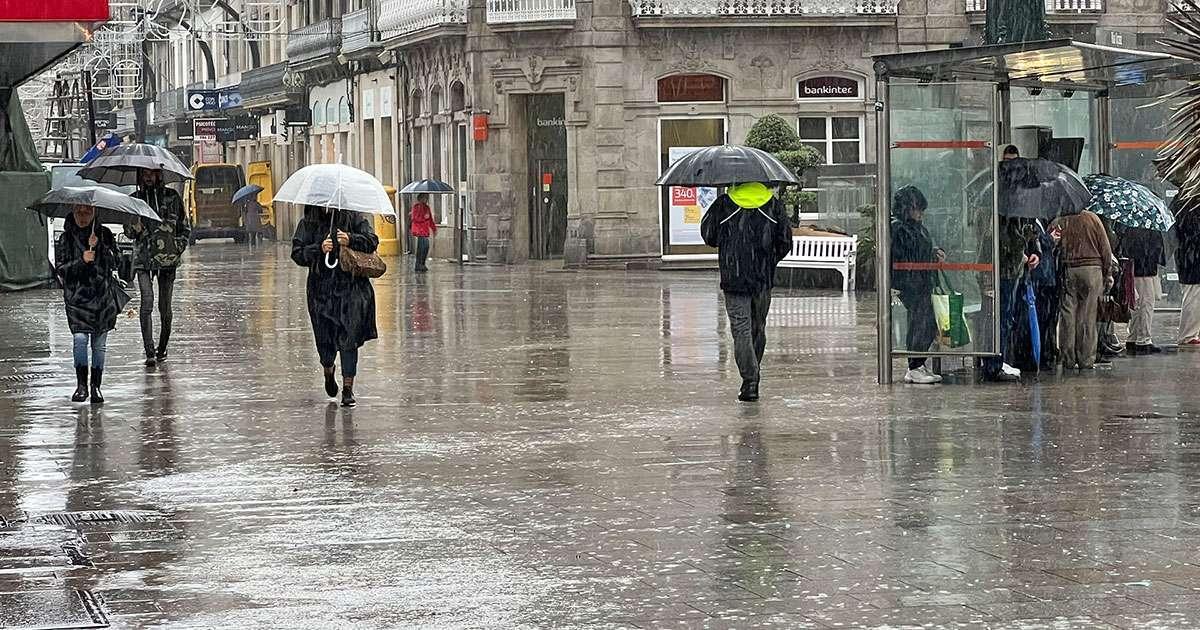 Un día lluvioso en Galicia.