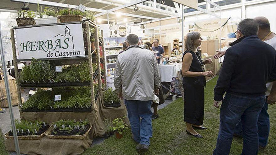 Un puesto con productos ecológicos en Expocoruña, ayer en la primera jornada de EcoGalia.