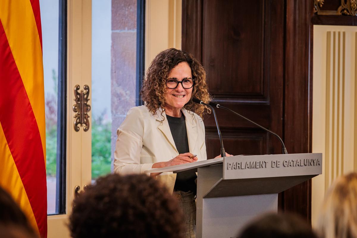 La consellera de Cultura, Sònia Hernández, durante la celebración del acto