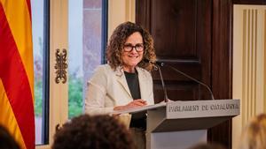 La consellera de Cultura, Sònia Hernández, durante la celebración del acto