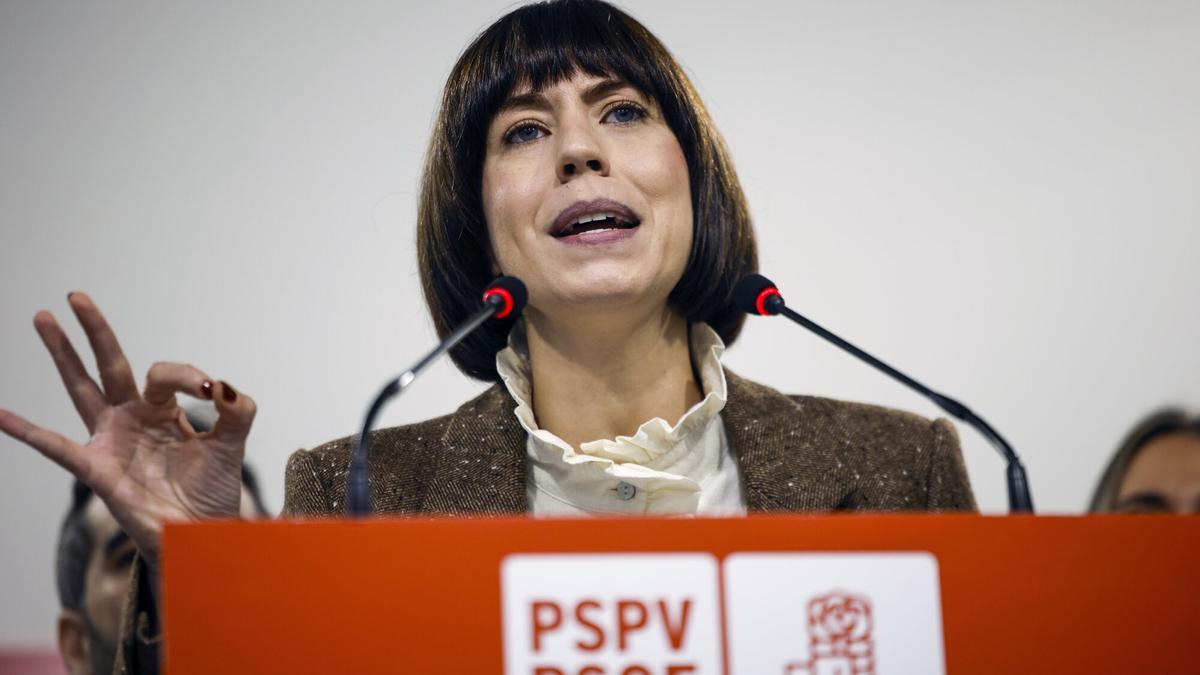 La secretaria general del PSPV-PSOE y ministra de Ciencia, Innovación y Universidades, Diana Morant, este lunes.