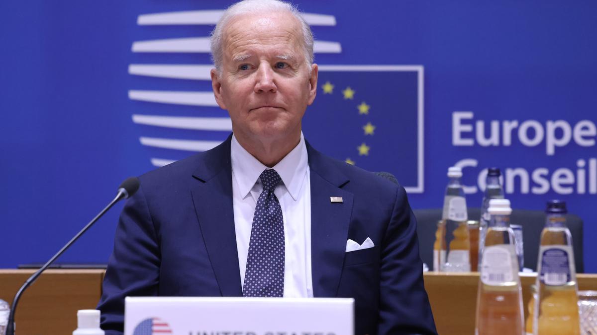 El president dels Estats Units, Joe Biden, participa en una reunió del Consell Europeu