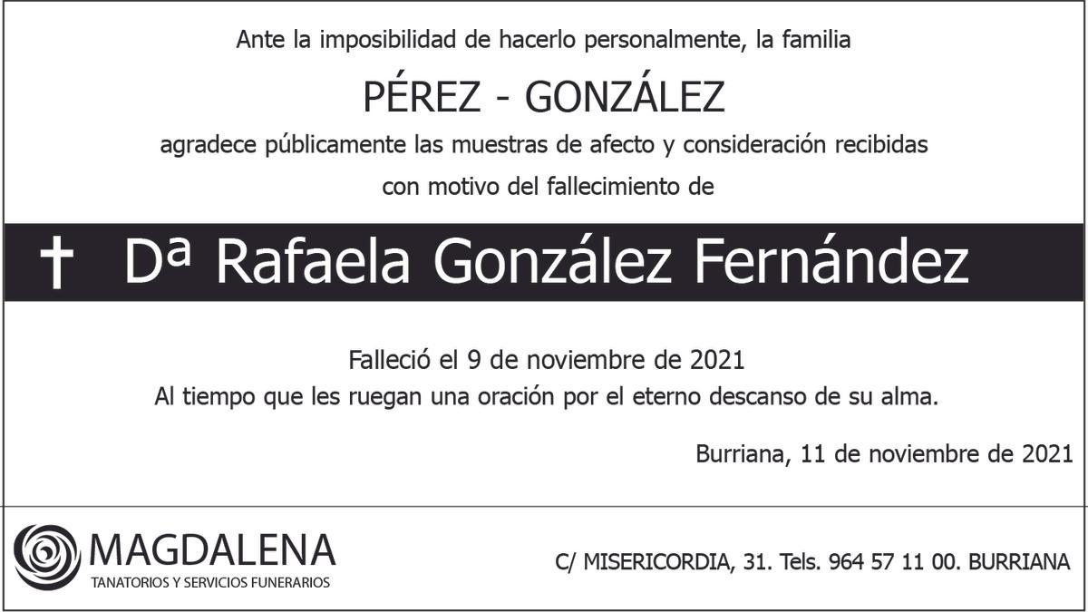 Dª Rafaela González Fernández