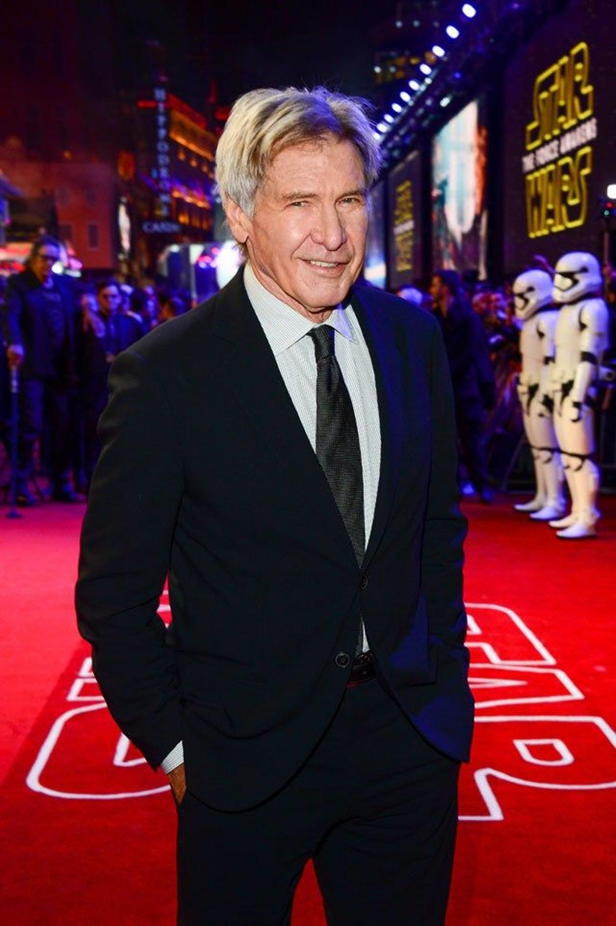 Harrison Ford, en el preestreno de la última película de La guerra de las galaxias en Londres.