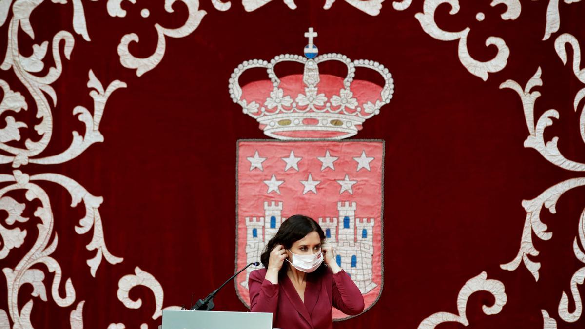 La presidenta de la Comunidad de Madrid, Isabel Díaz Ayuso