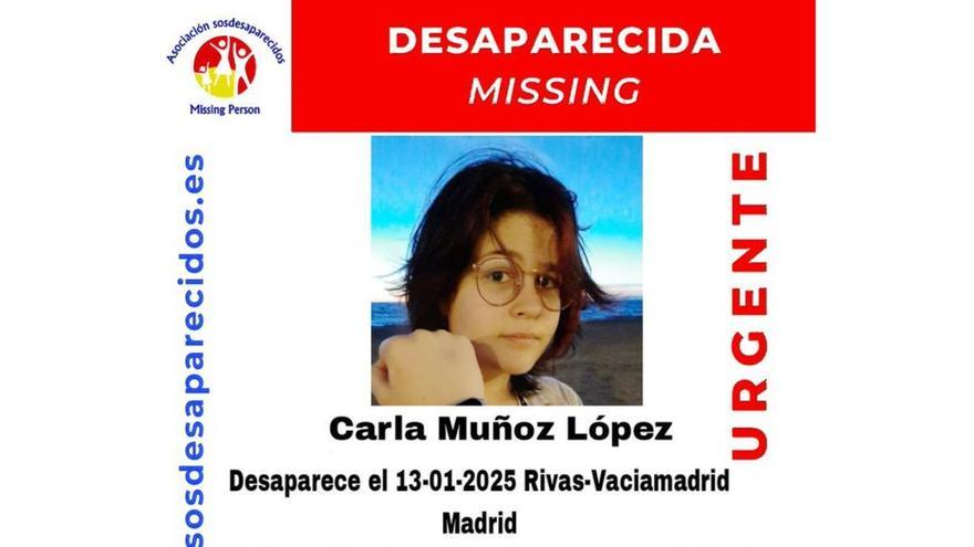 Buscan a Carla, una menor de 15 años desaparecida en Madrid