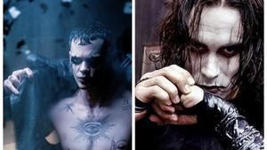 Bill Skarsgård y el malogrado Brandon Lee en El cuervo.