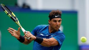 Tennis - Shanghai Masters tennis tournament - Shanghai, China - October 13, 2017 - Rafael Nadal of Spain in action against Grigor Dimitrov of Bulgaria. REUTERS/Aly Song