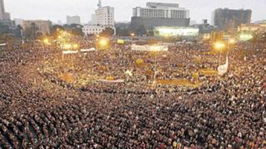 Imagen de las protestas en Egipto.