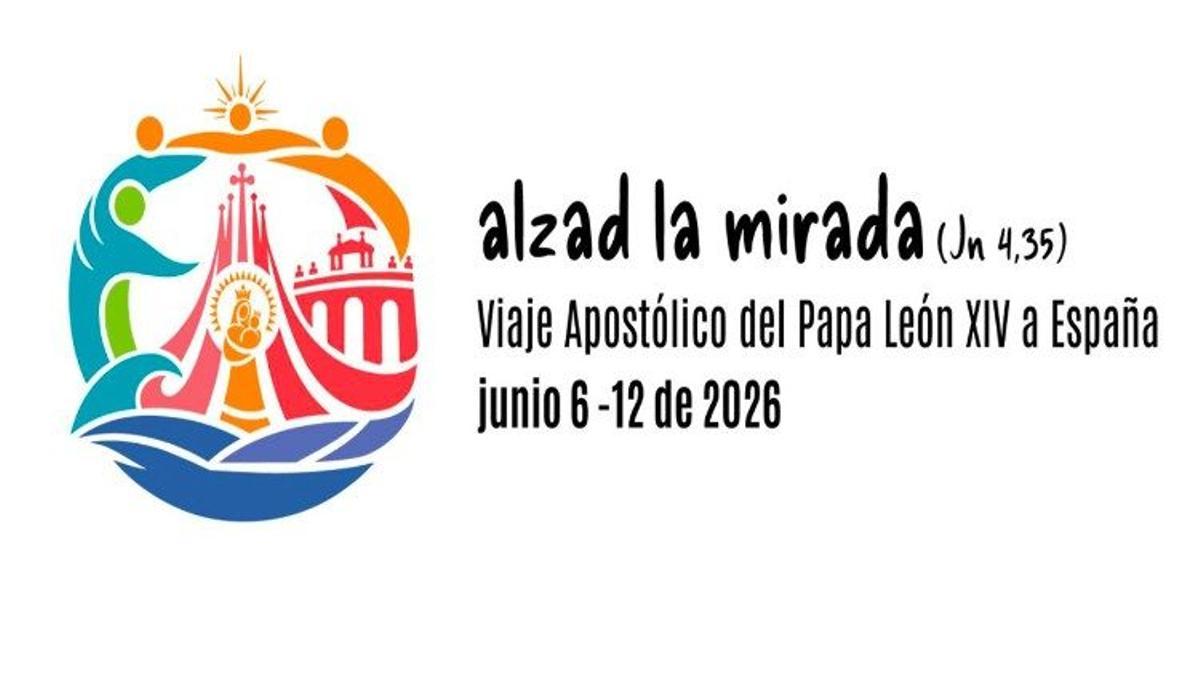 Logo de la visita del papa a España bajo el lema Alzad la mirada