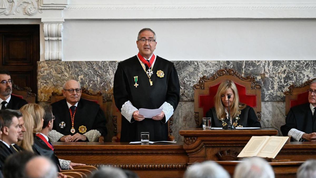 Ignacio Picatoste, en su toma de posesión como presidente del TSXG.