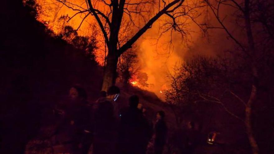 Incendios en Asturias: Casi ochenta fuegos desmandados por el fuerte viento obligan a movilizar el ejército
