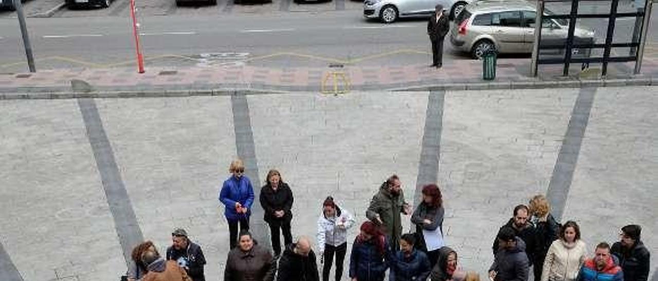 Voluntarios del albergue, durante una de las protestas realizadas en 2017.