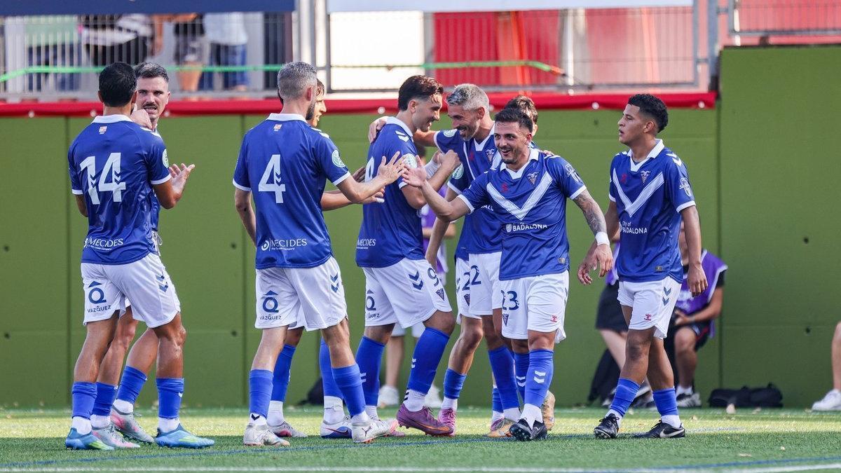 La celebración del tanto de Josu Rodríguez