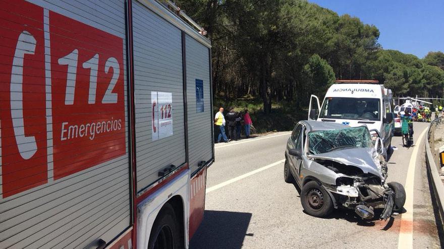 Estado en el que quedó el vehículo tras el accidente.