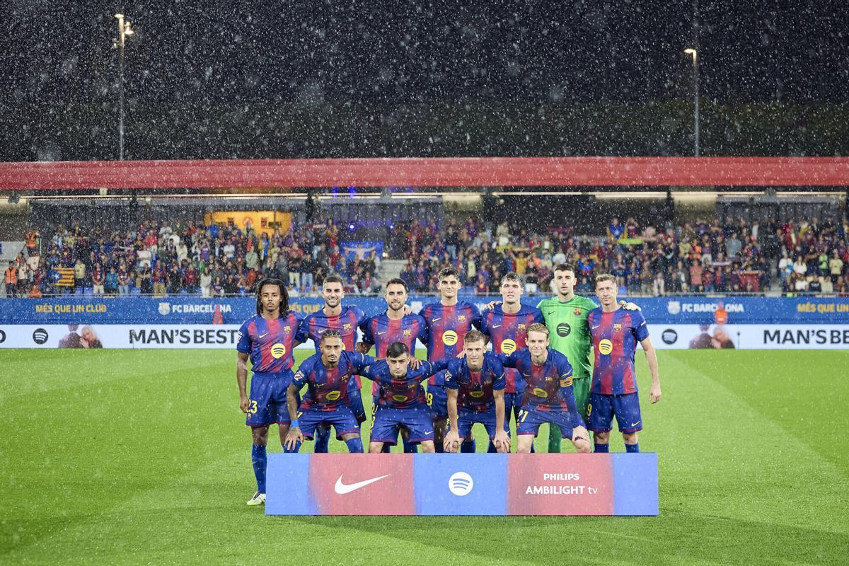 Alineación titular del Barça ante el Getafe.