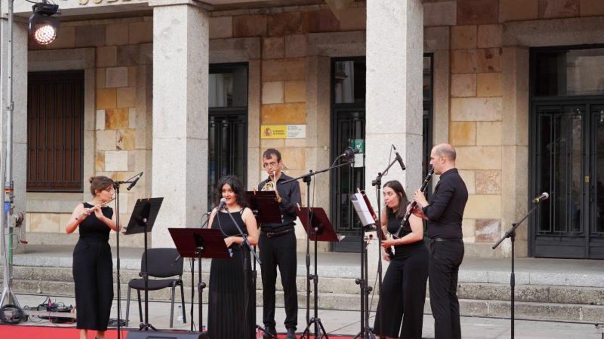 Un momento del concierto de Quinteto Scherzo