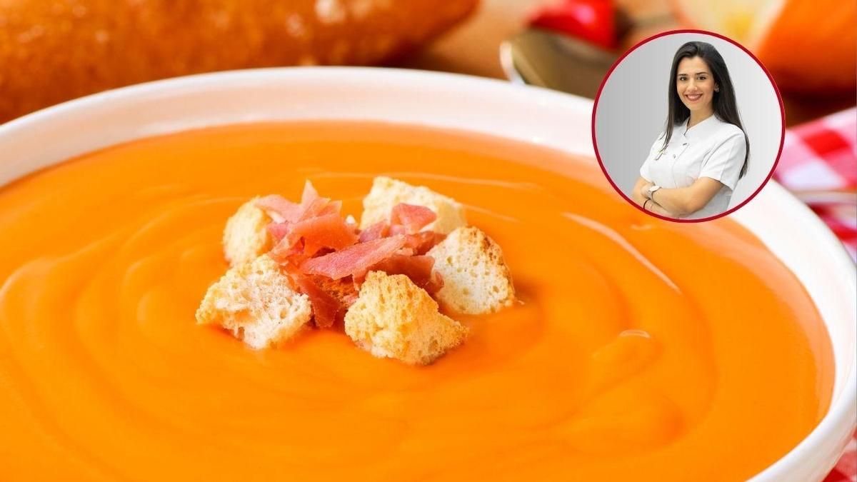 La nutricionista alicantina Sandra Moñino propone un salmorejo antiinflamatorio