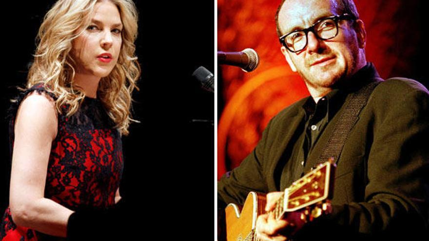 Diana Krall y Elvis Costello actuarán en Santiago