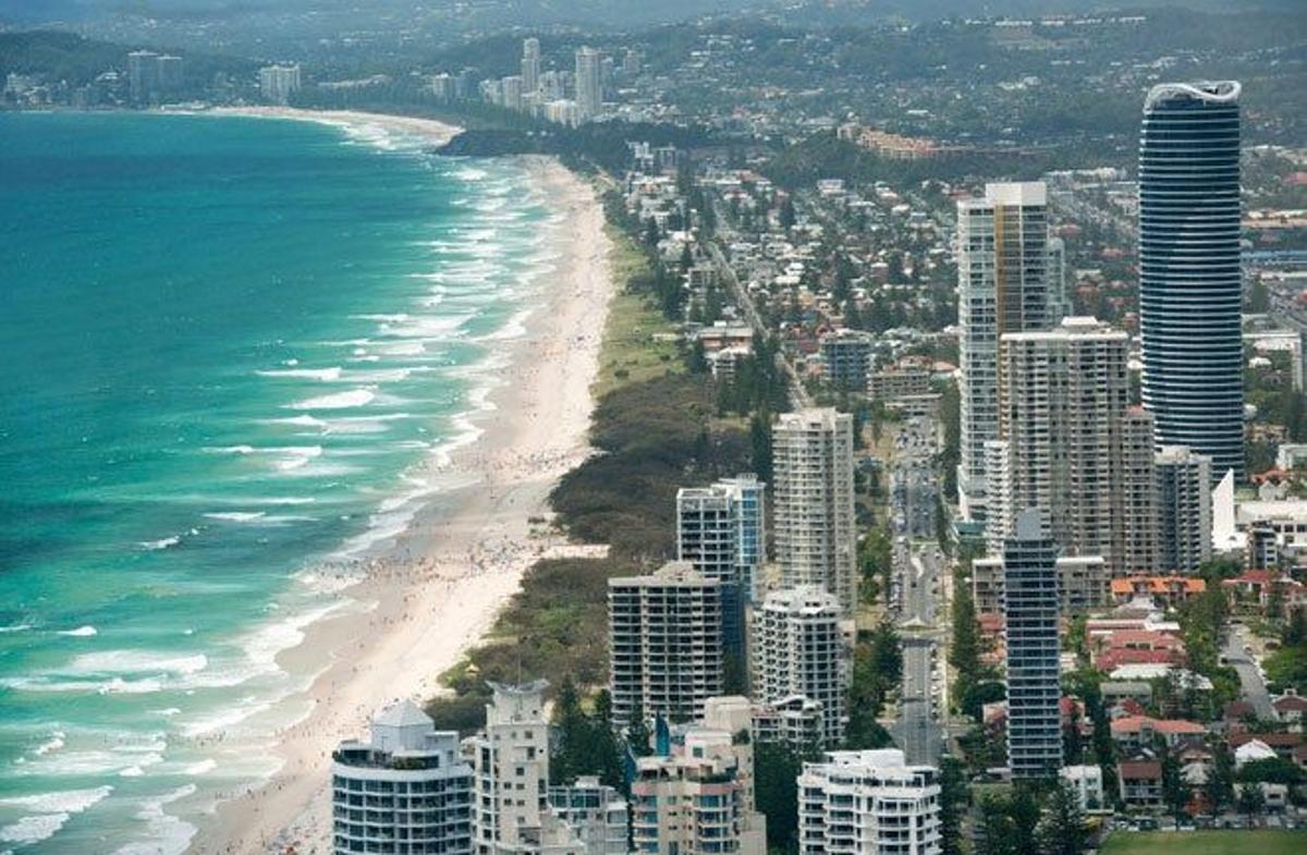 Playa urbana en Brisbane.