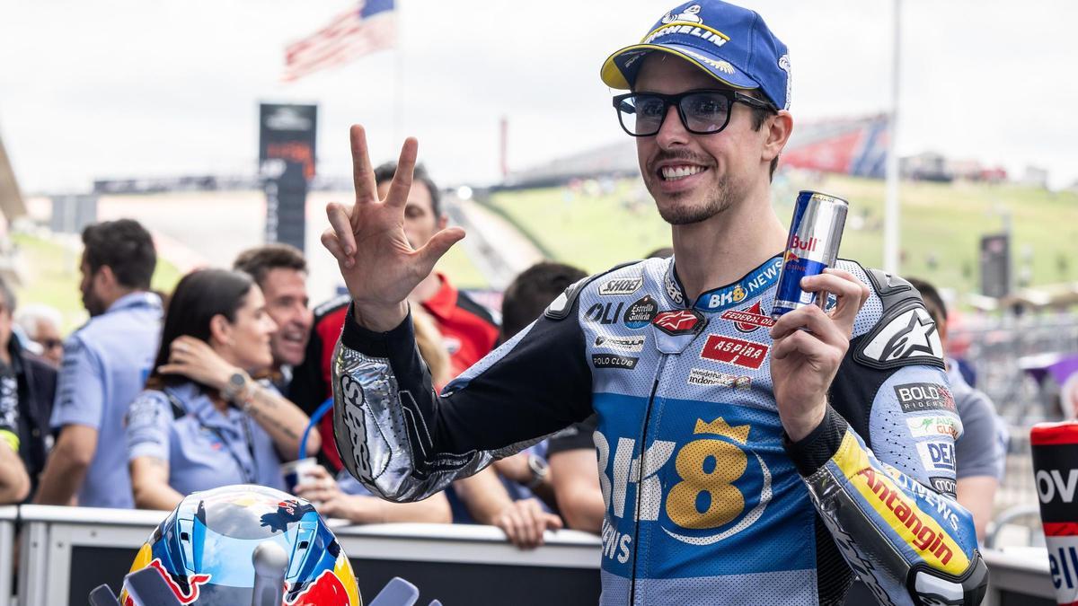 Àlex Márquez (Ducati), nuevo líder del Mundial de MotoGP tras acabar segundo en EEUU.