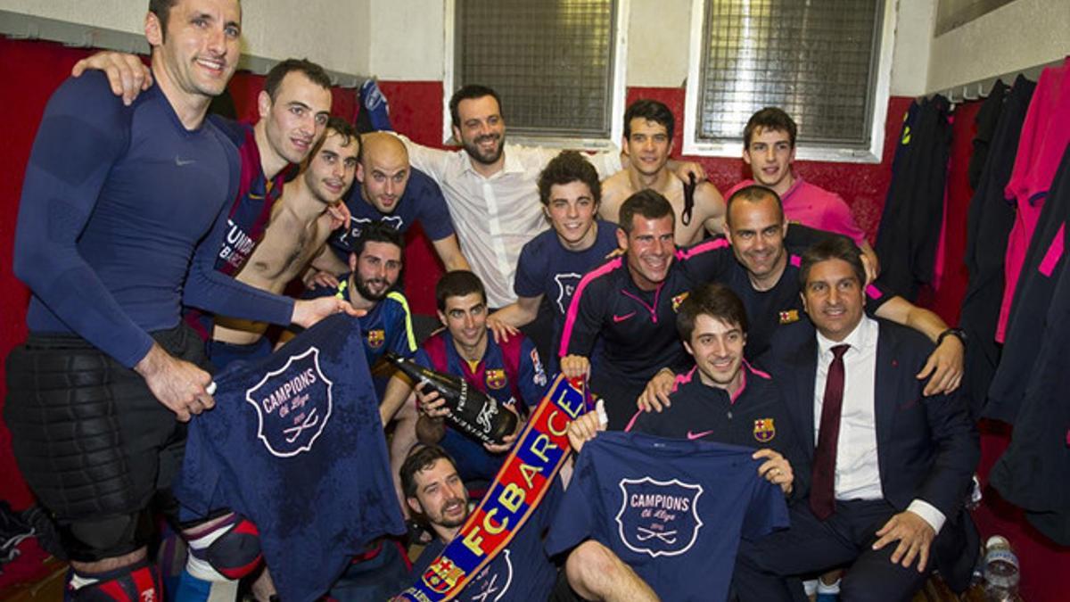 La sección de hockey patines del FC Barcelona ha sumado el décimo título de la temporada para el club (OK Liga, foto) y el undécimo (Copa de Europa)