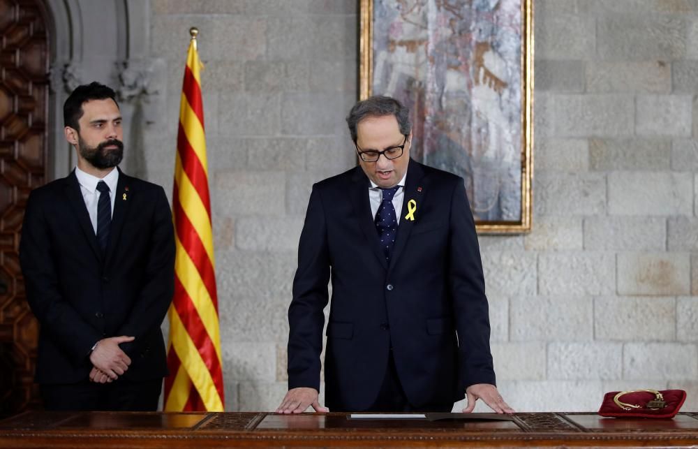 Torra pren possessió com a 131è president de la Generalitat