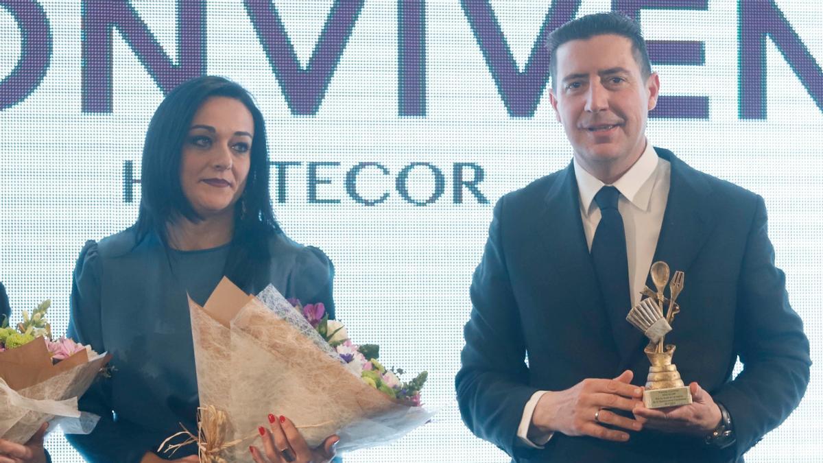 Antonia Alcántara y Fran de la Torre, durante los Premios Conviven el pasado 20 de febrero.