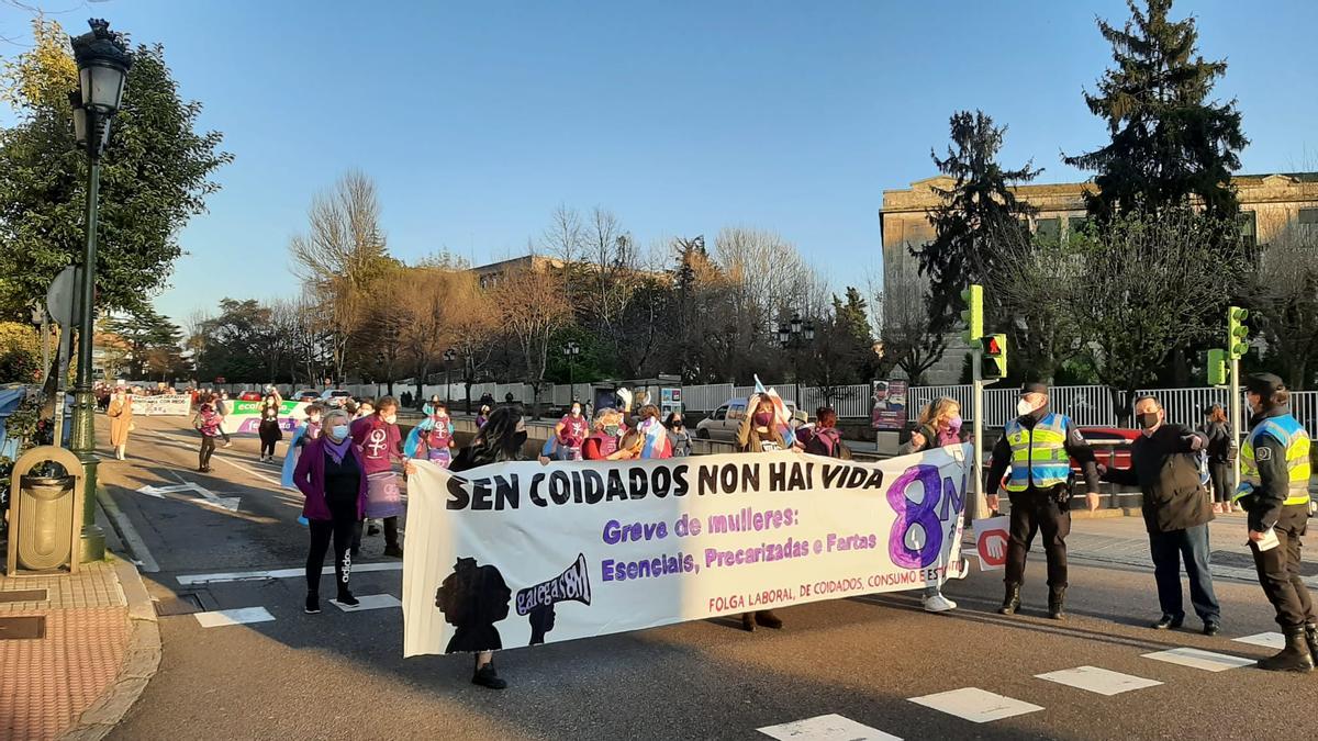 Las imágenes de la manifestación del día de la Mujer en Vigo